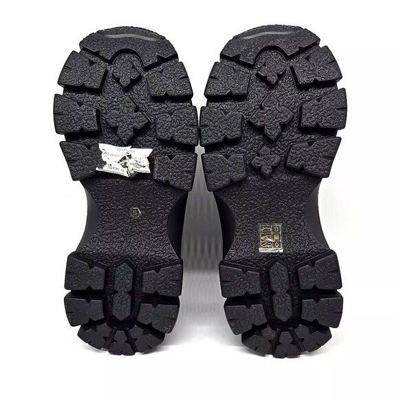 Jeffrey Campbell Accel Boot Lugged Sole Faux Fur Lined Ankle Booties Wms Size 9 - Picture 11 of 12